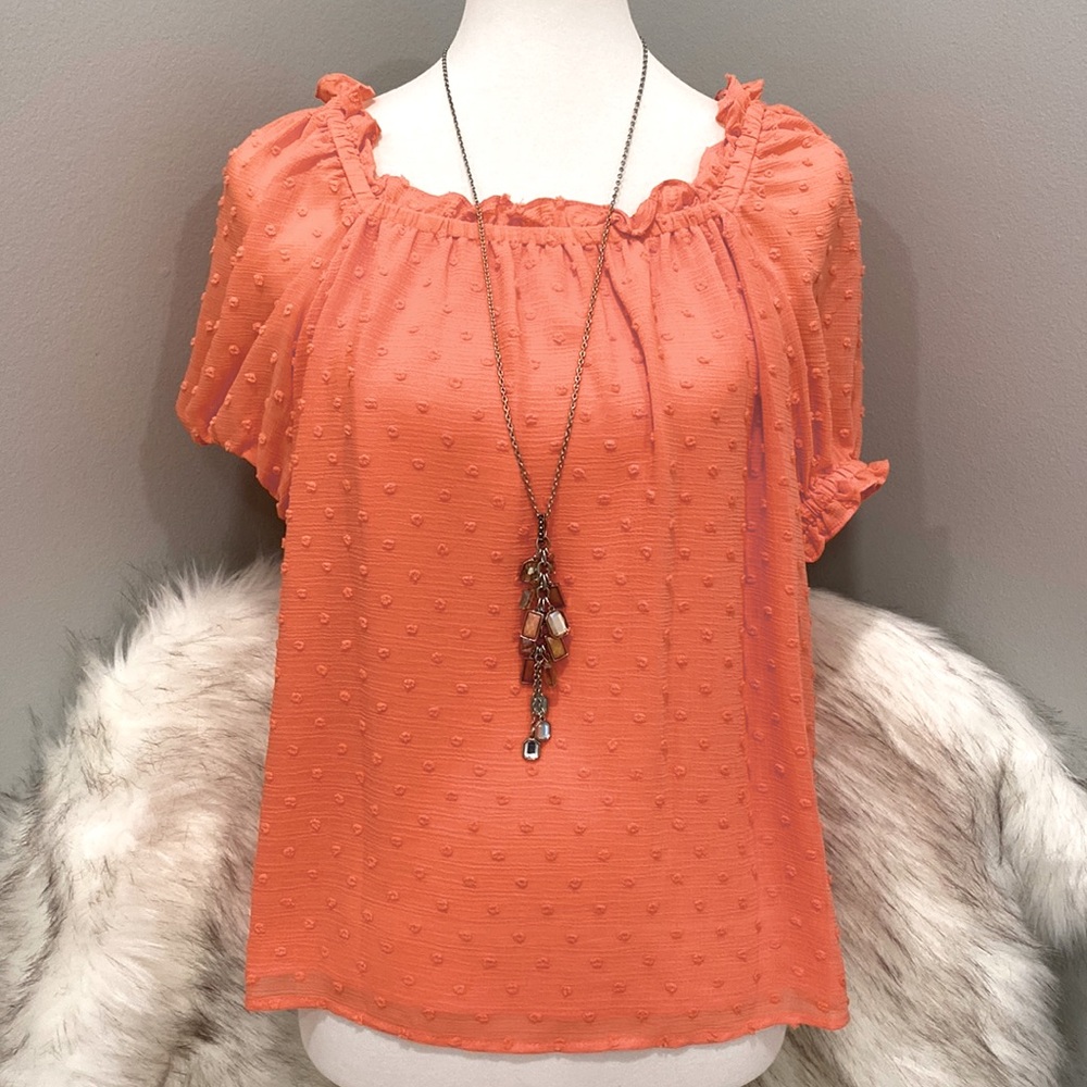 CeCe square neck blouse
